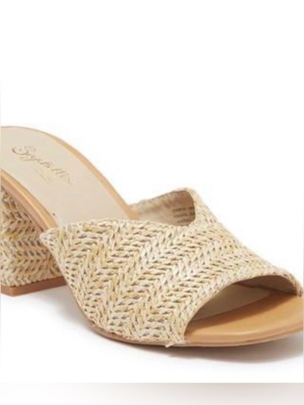 Seychelles Raffia Block HeelSandal In Natural Size 7.5